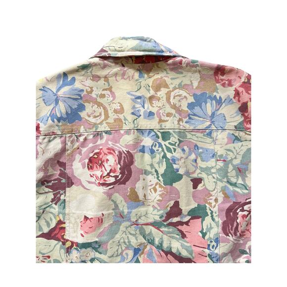 Coldwater Creek Floral Denim Jacket Size 1X Womens - Picture 5 of 5